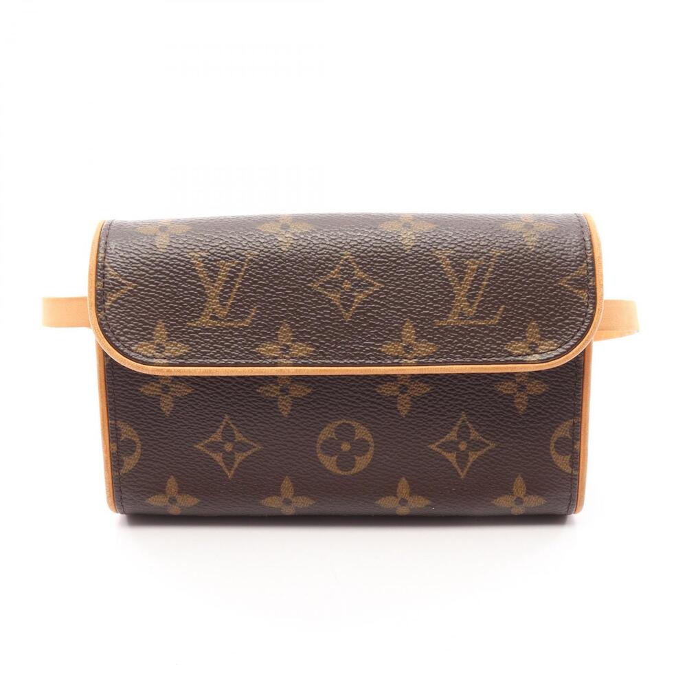 Louis Vuitton Pochette Florentine Monogram Waist Bag Bouton Canvas Leather Brown